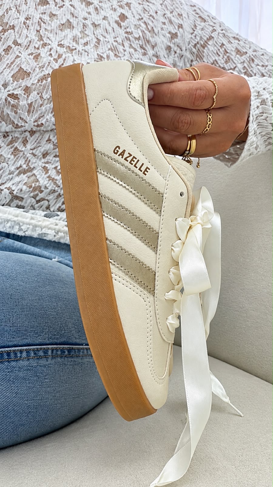 Gazelle indoor (off/ouro) foto 3